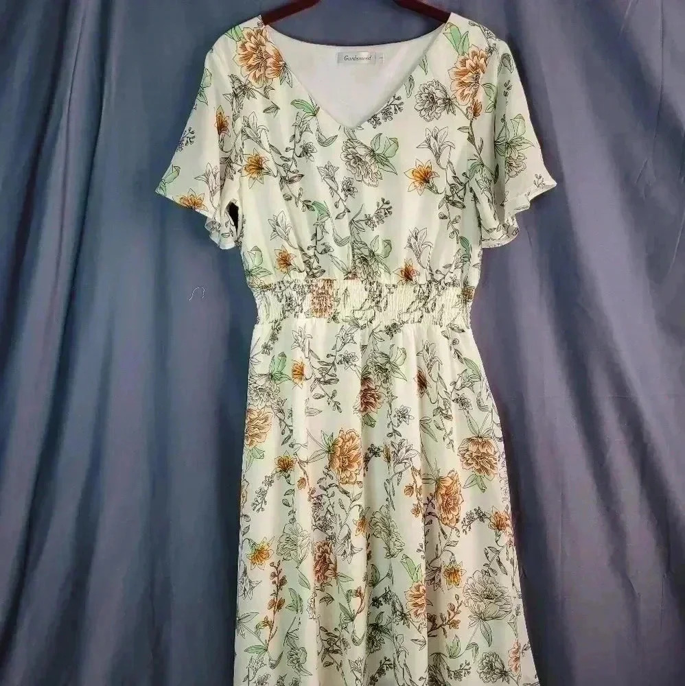 Gardenwed Dress NWOT L